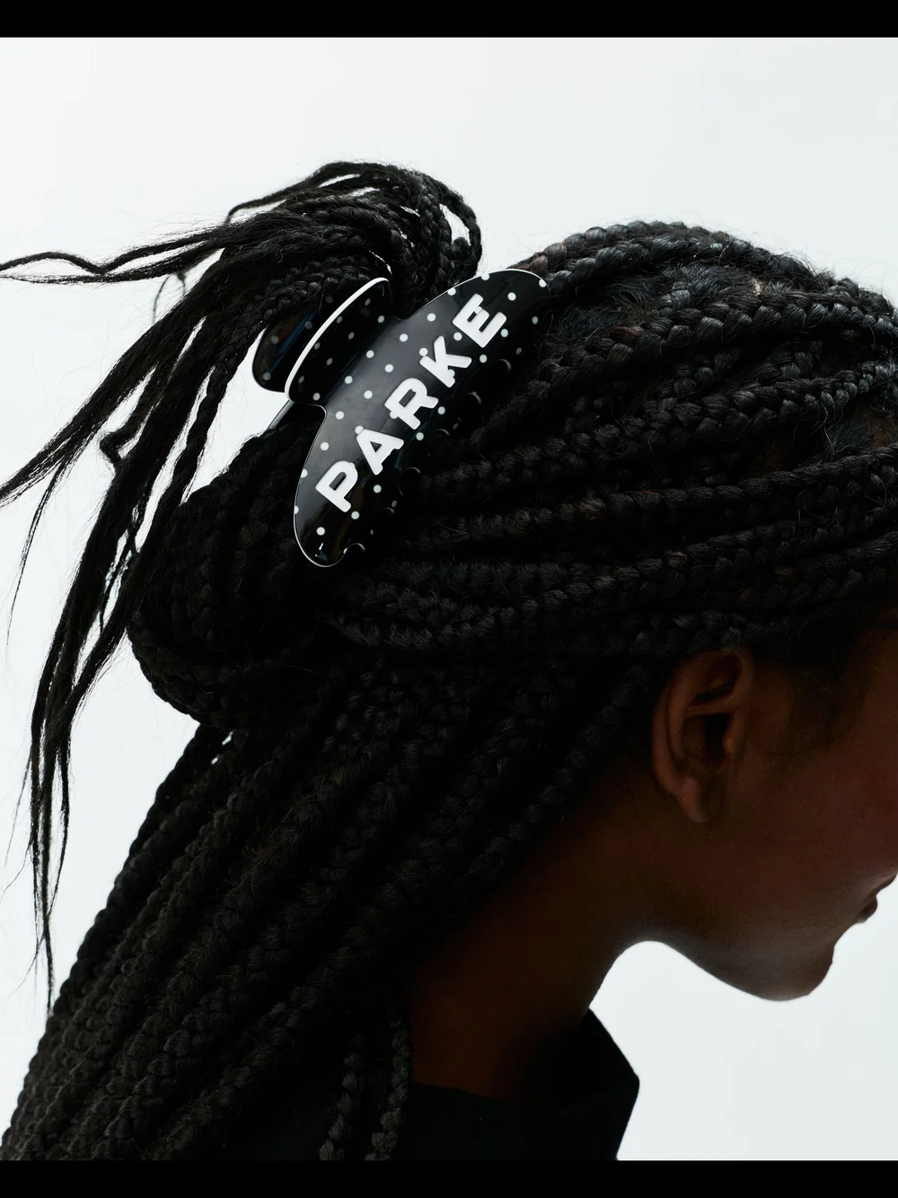 Parke Black Polka Dot Hair Claw Clip for Women